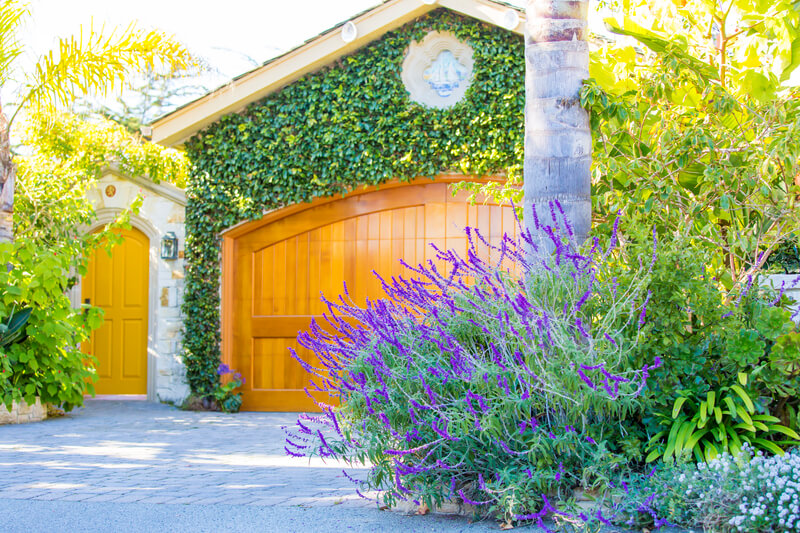 Yellow garage door