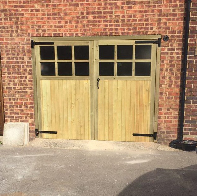 wooden garage doors